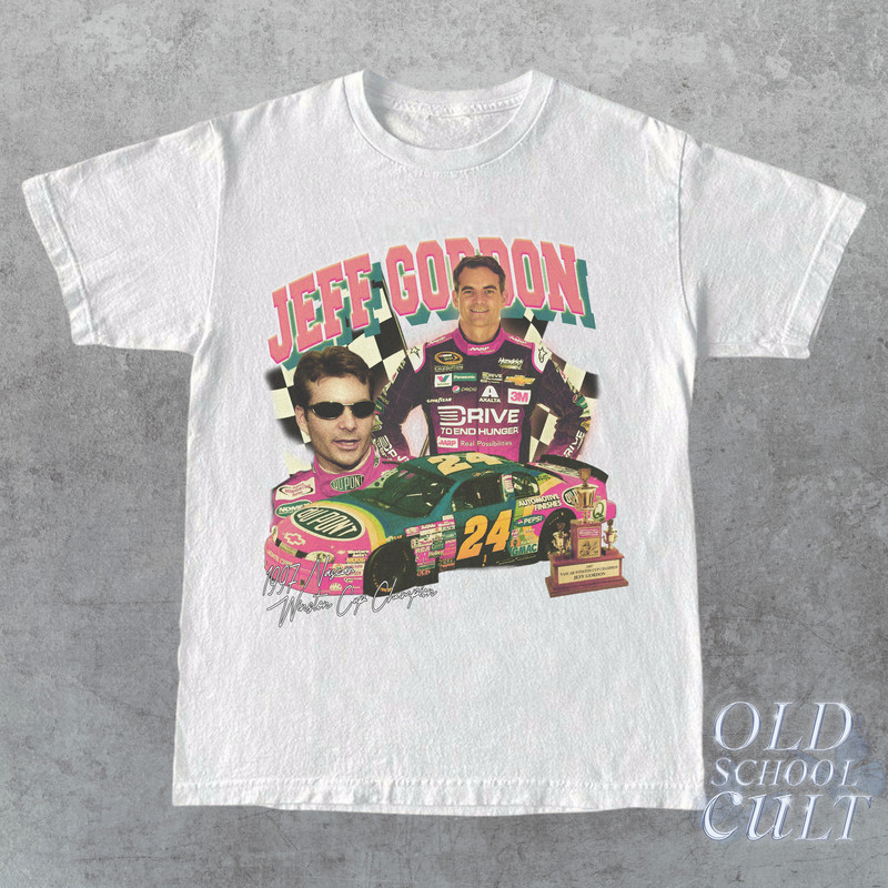 Vintage 90s Jeff Gordon Nascar Racing T Shirt Retro Unisex Graphic Tee Vintage Racing Shirt Gift For Him Gift For Her Nascar Gift - 3.jpg