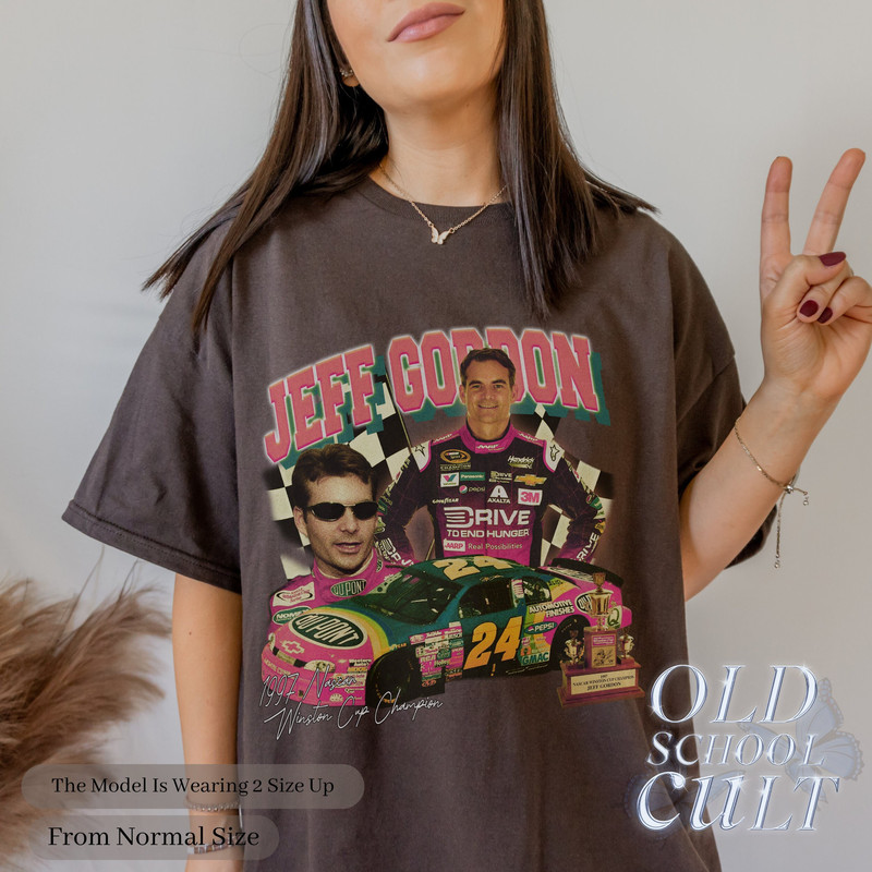 Vintage 90s Jeff Gordon Nascar Racing T Shirt Retro Unisex Graphic Tee Vintage Racing Shirt Gift For Him Gift For Her Nascar Gift - 5.jpg