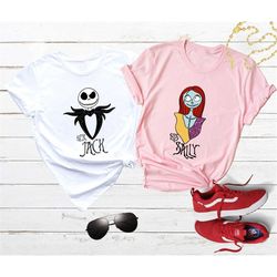 her jack his sally shirts, jack and sally valentines shirts, jack and sally love shirts, jack and sally couple shirts, j
