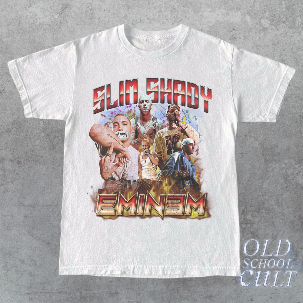 Limited 90s Vintage Bootleg Style T-Shirt Eminem Slim Shady Oversized Shirt Retro Unisex Graphic Tee Hip Hop Tees Birthday Gift - 3.jpg