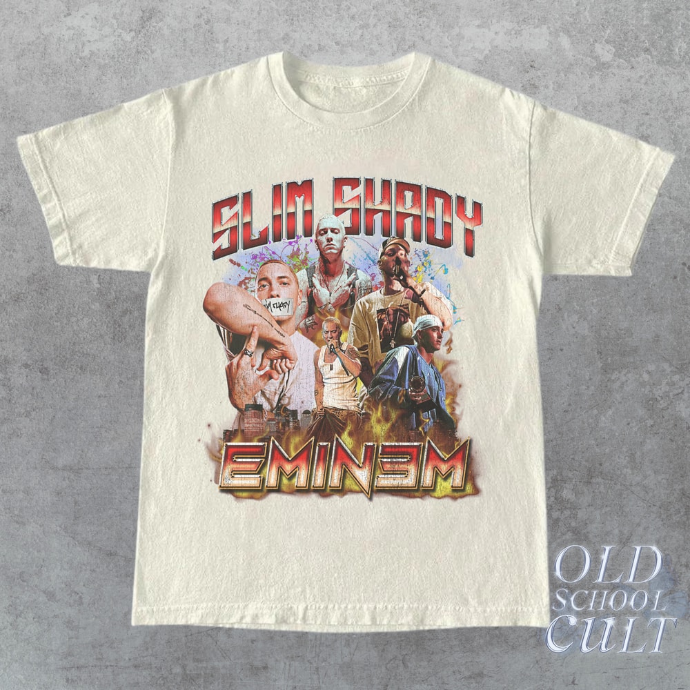 Limited 90s Vintage Bootleg Style T-Shirt Eminem Slim Shady Oversized Shirt Retro Unisex Graphic Tee Hip Hop Tees Birthday Gift - 4.jpg