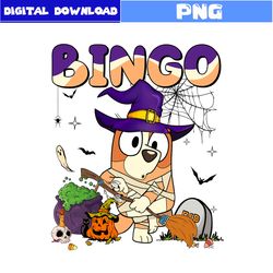 Bingo Halloween Png, Bluey Halloween Family Png, Bluey Png, Bingo Png, Halloween Png, Disney Png