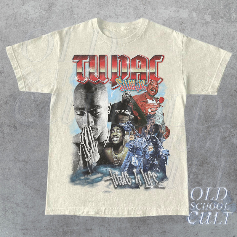 Vintage 90s Bootleg Style T-Shirt Retro Graphic Unisex Tee 2 Pac Vintage T-Shirt Hip Hop Unisex Shirt Vintage Graphic Tee Gift For - 1.jpg