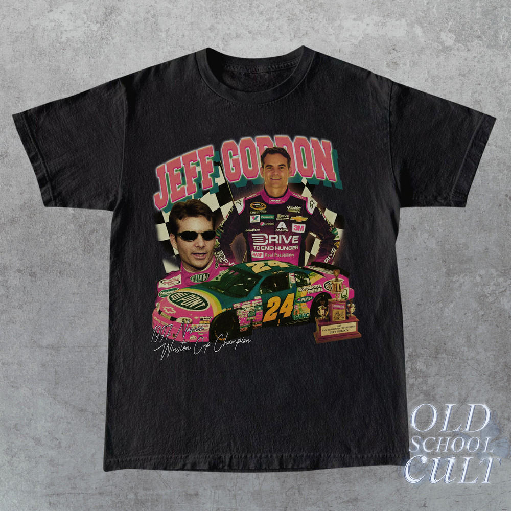 Vintage 90s Jeff Gordon Nascar Racing T Shirt Retro Unisex Graphic Tee Vintage Racing Shirt Gift For Him Gift For Her Nascar Gift - 2.jpg