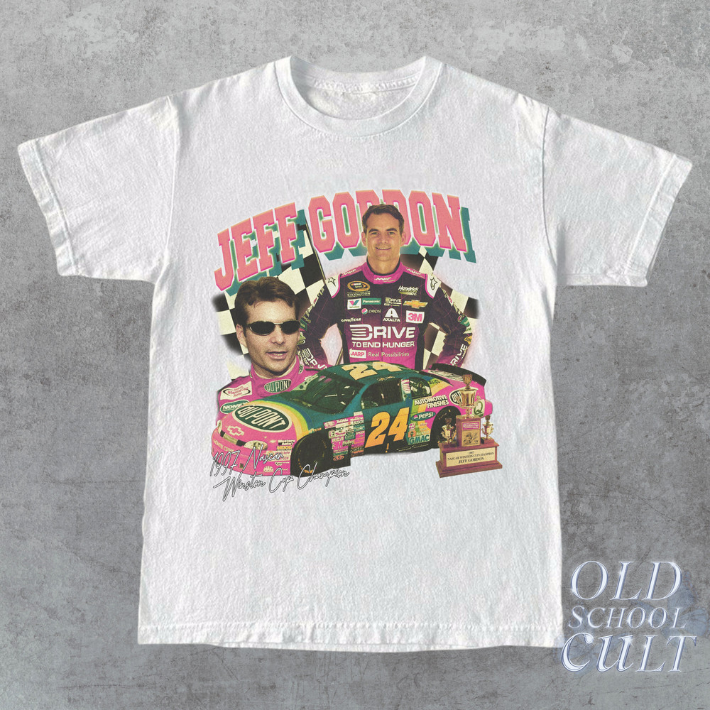 Vintage 90s Jeff Gordon Nascar Racing T Shirt Retro Unisex Graphic Tee Vintage Racing Shirt Gift For Him Gift For Her Nascar Gift - 3.jpg