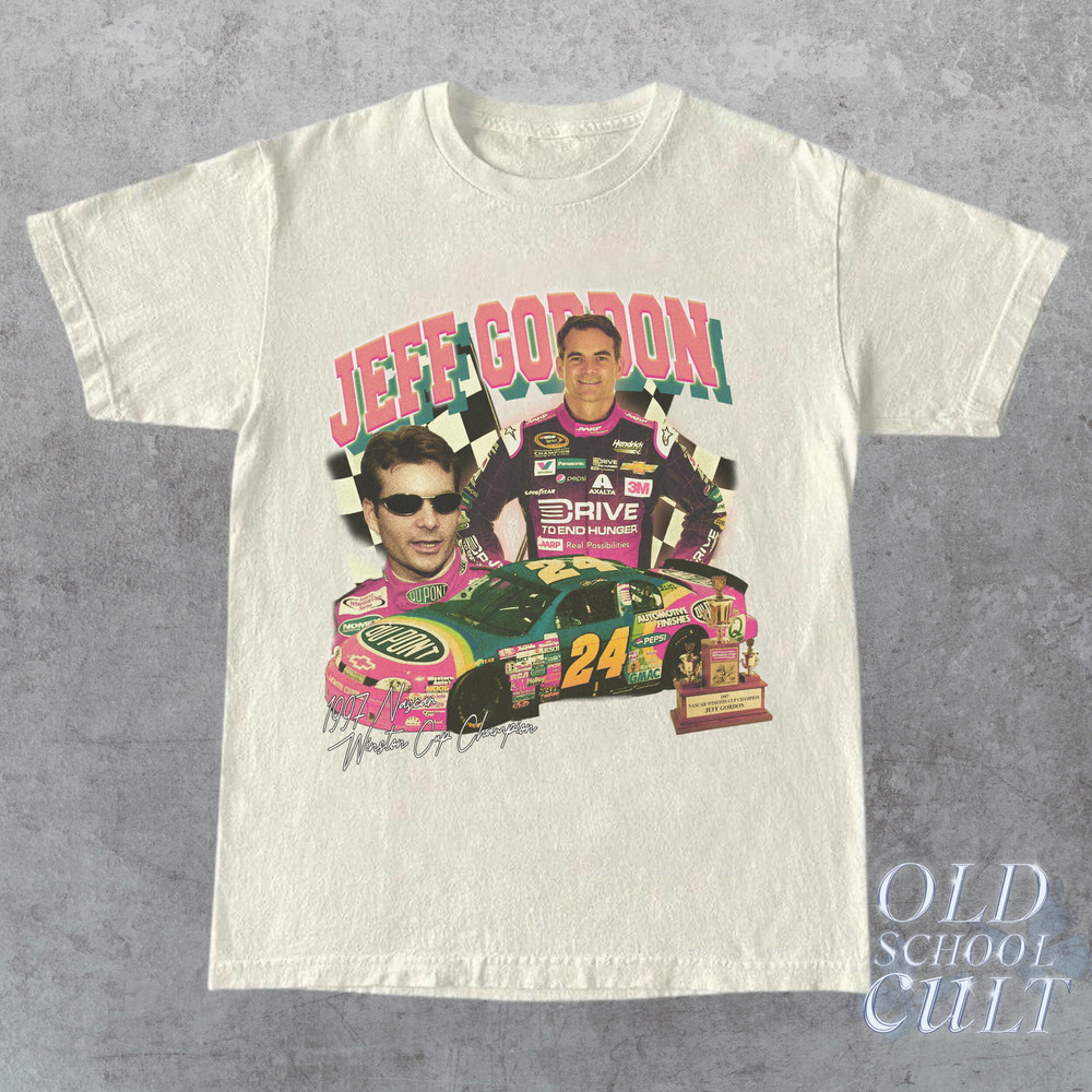 Vintage 90s Jeff Gordon Nascar Racing T Shirt Retro Unisex Graphic Tee Vintage Racing Shirt Gift For Him Gift For Her Nascar Gift - 4.jpg