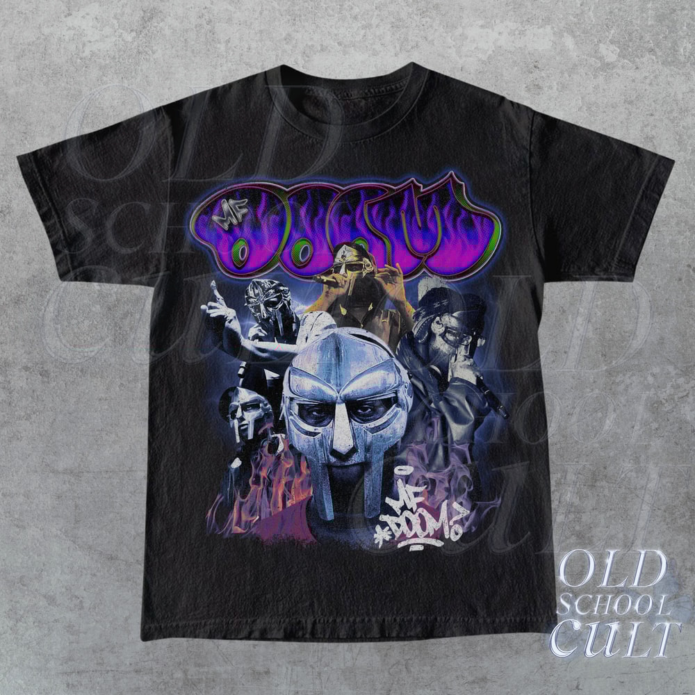 Vintage Mf Doom 90s Style Bootleg T-Shirt Vintage Unisex Graphic Tee Oversize Rap Tee Brown Unisex T-Shirt Gift For Him Birthday - 4.jpg