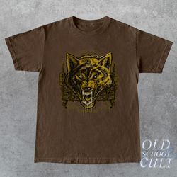 wolf 90s vintage graphic t-shirt , retro oversize unisex shirt , wolf graphic tee , alpha t-shirt , birthday gift , cute
