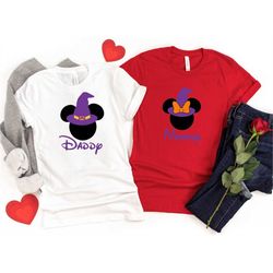 disney halloween shirt, halloween disneyland shirt, mickey and minnie mouse shirt, happy halloween matching family shirt