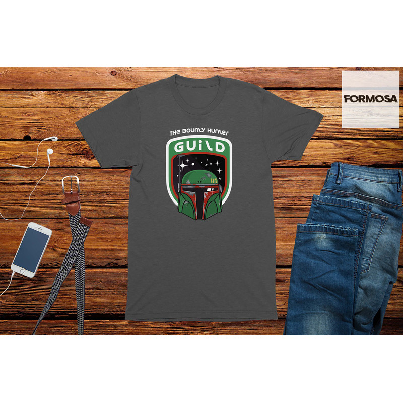 Bounty Hunter Guild Adults Unisex T-Shirt, Mandalorian shirt, Mens clothing, heavy metal, geek t-shirt, space clothing, - 3.jpg