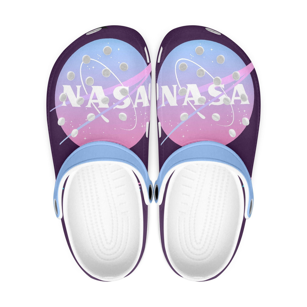 Nasa clogs, looks like crocs shoes, slippers, flip flops Birthday gift Custom clogs for men, women and kids-1.jpg