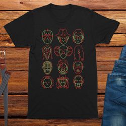 halloween horror heads adults unisex t-shirt