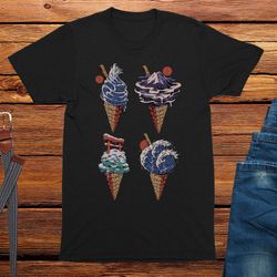 japanese ice cream adults unisex t-shirt, novelty graphic tee, anime girl shirt, anime clothing, birthday gift, hentai s