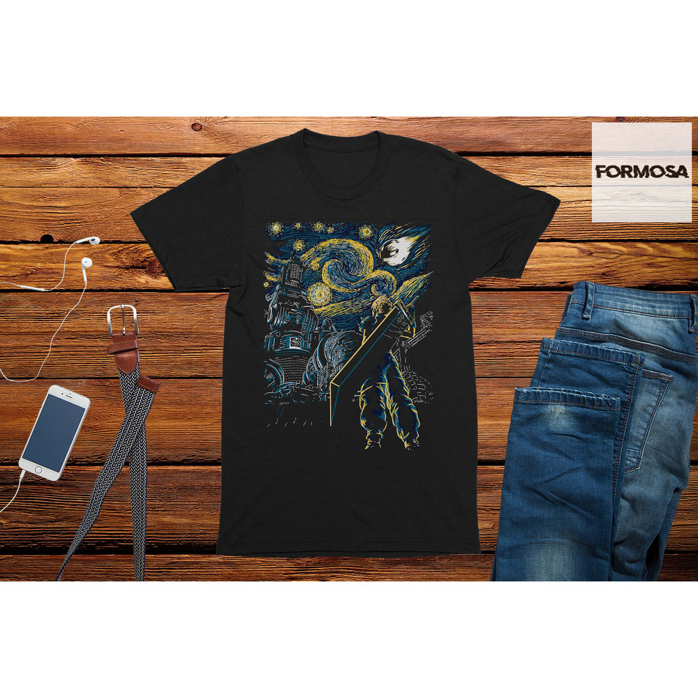 Starry Night Fantasy Geek T-Shirt For Men, gaming gift for him, video game shirt - 1.jpg