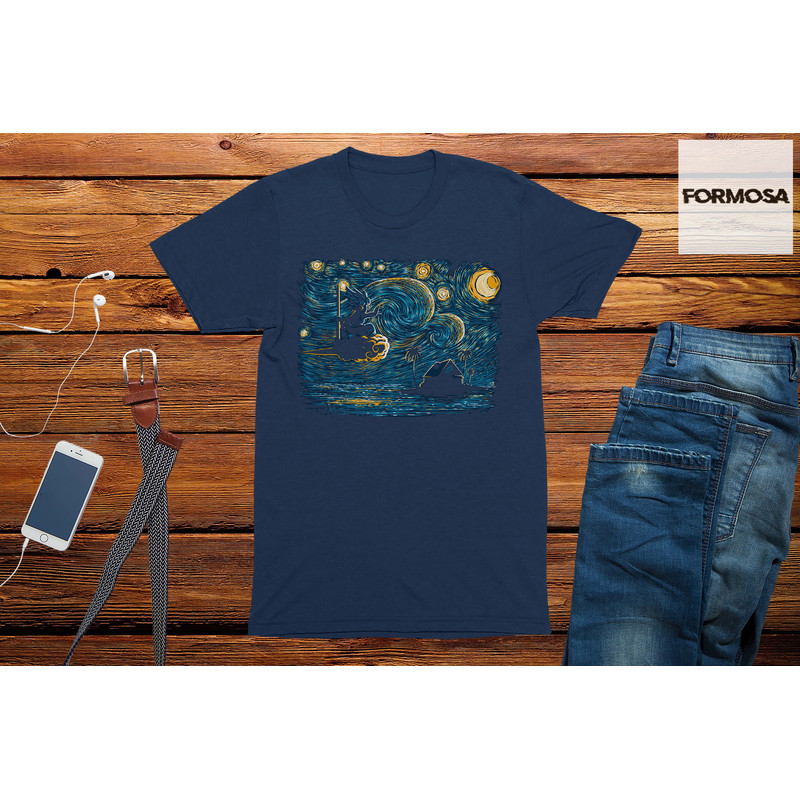 Starry Night Saiyan Anime T-Shirt For Men adult funny t-shirt - 3.jpg