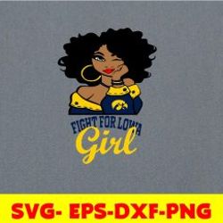 fight for iowa girl, svg, png, eps, dxf, ncaa teams