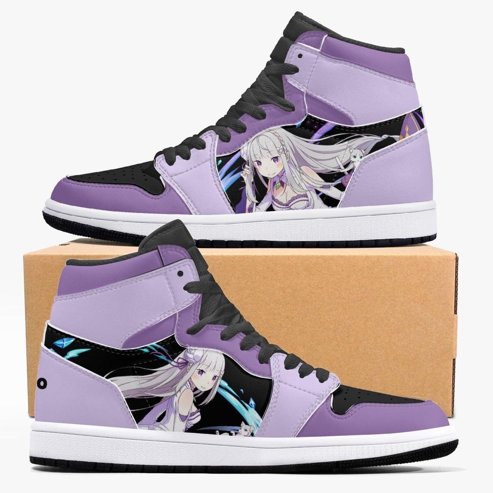Re:Zero Emilia JD1 Shoes, Sakata Gintoki Gintama Jordan 1 Shoes, Sakata Gintoki Gintama Sneaker Shoes