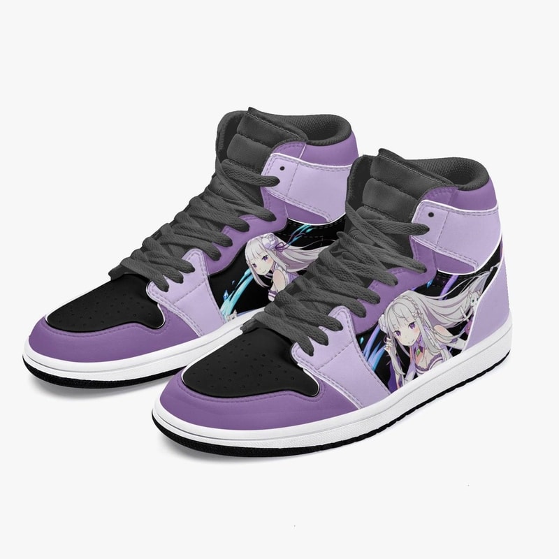 Re:Zero Emilia JD1 Shoes, Sakata Gintoki Gintama Jordan 1 Shoes, Sakata Gintoki Gintama Sneaker Shoes