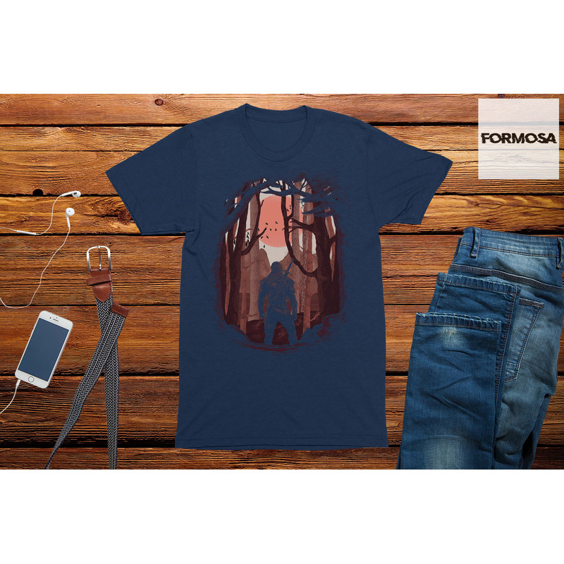 White Wolf Forest T-Shirt Adults Unisex Gaming TShirt - 3.jpg