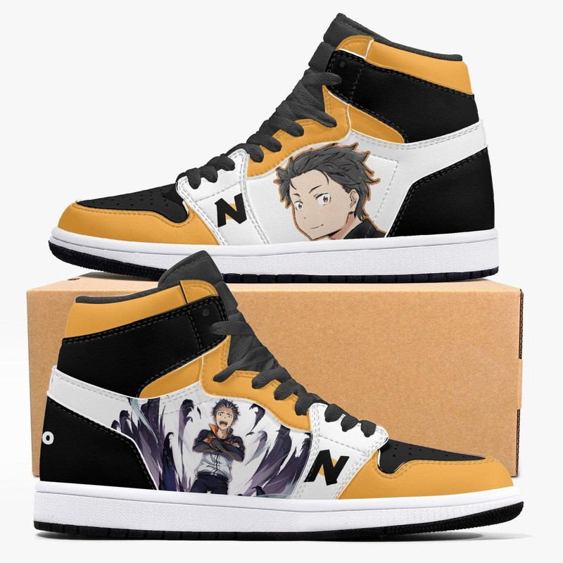 Re:Zero Subaru JD1 Shoes, Sakata Gintoki Gintama Jordan 1 Shoes, Sakata Gintoki Gintama Sneake