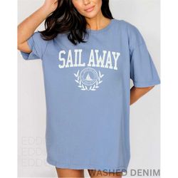 sail away collegiate comfort colors tee