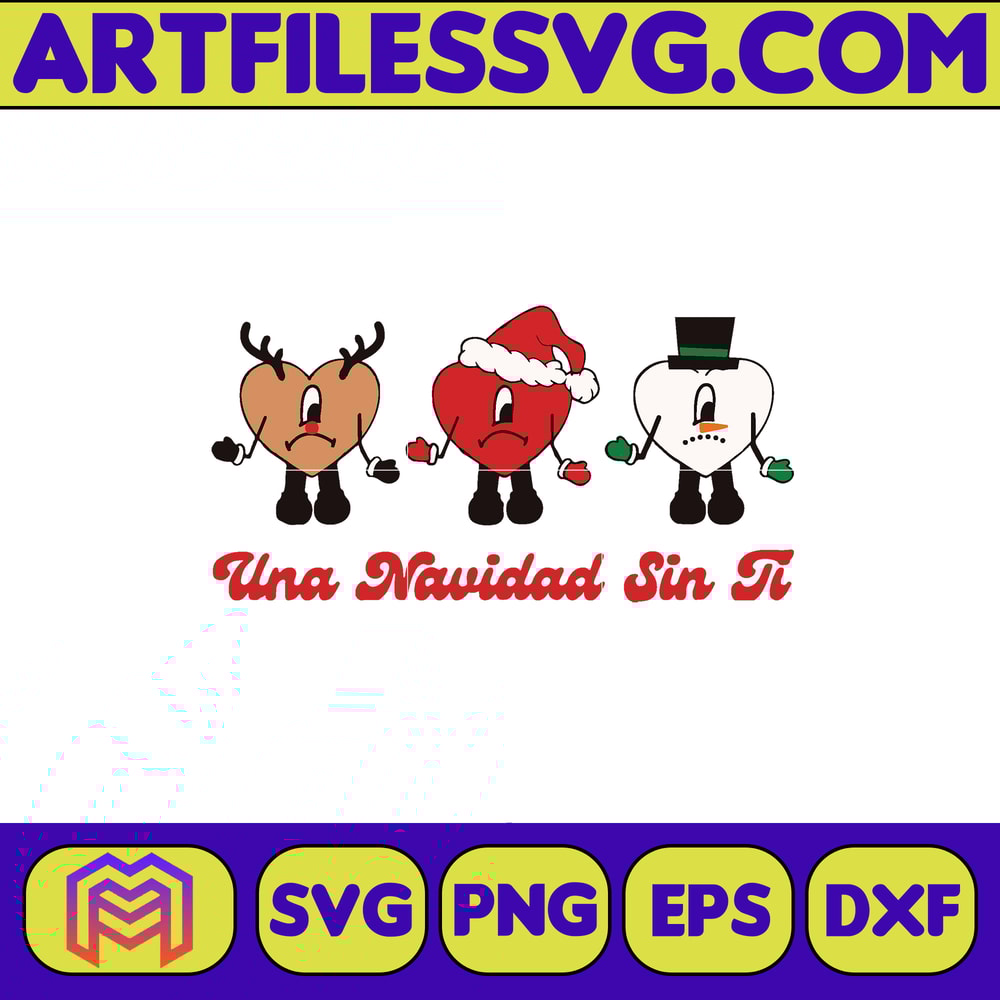 Bad Bunny Christmas SVG, Un Navidad Sin Ti, Un Verano Sin Ti, Bad Bunny Svg, Baby Benito, Bad Bunny Xmas, Digital Instant Download (58).jpg