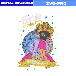 Barbie Birthday Party Svg, Disney Svg, Barbie Princess Svg, Princess Svg, Barbie Svg, Cartoon Svg, Png File