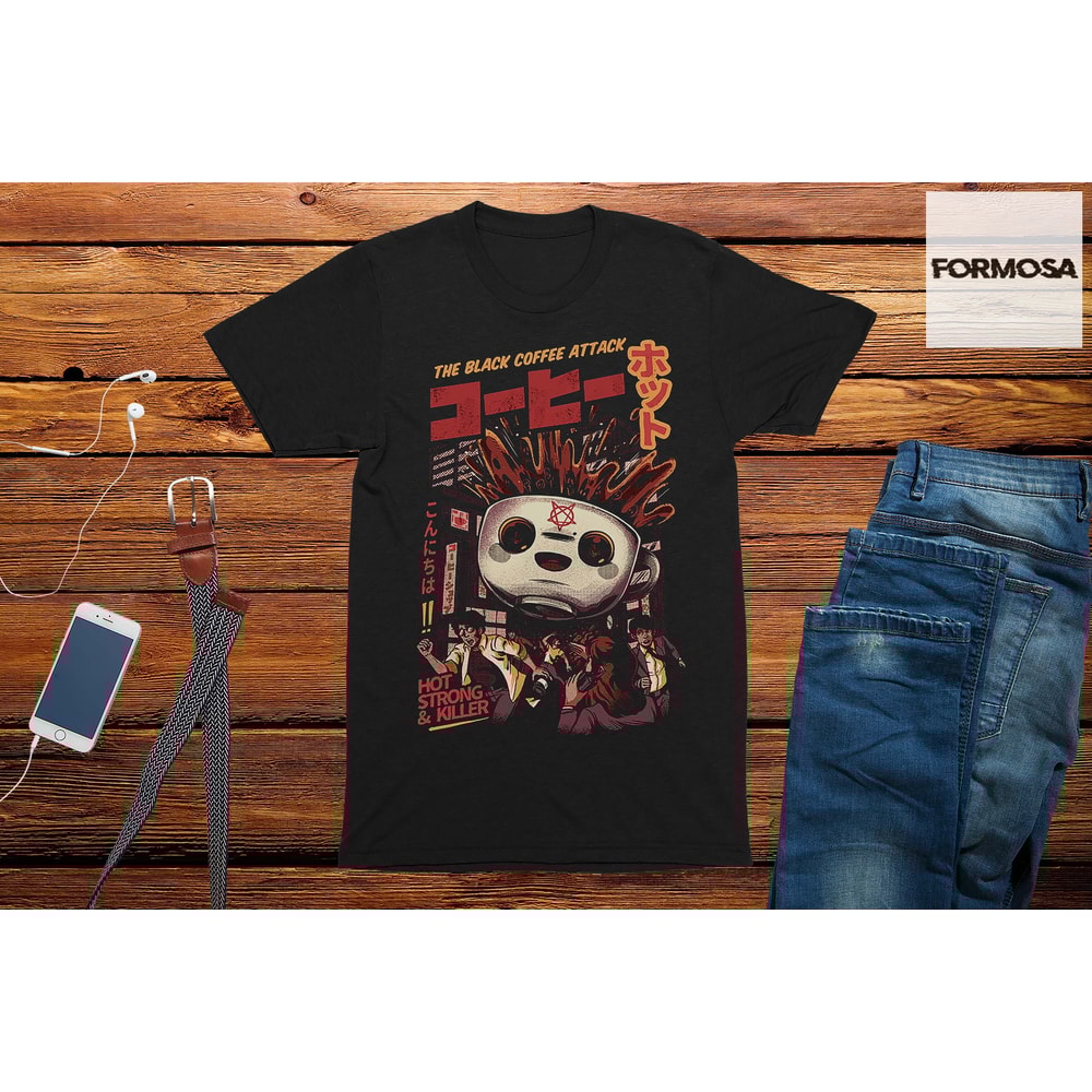 Black Coffee Attack Unisex Adults T-Shirt, Mens shirt, fashion t-shirt, comedy t shirt, - 1.jpg