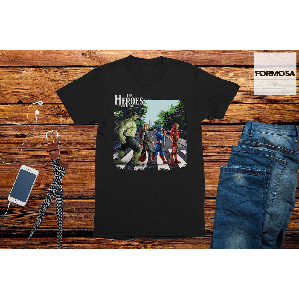 Heroes Road Adults Unisex Superhero T-Shirt, - 1.jpg