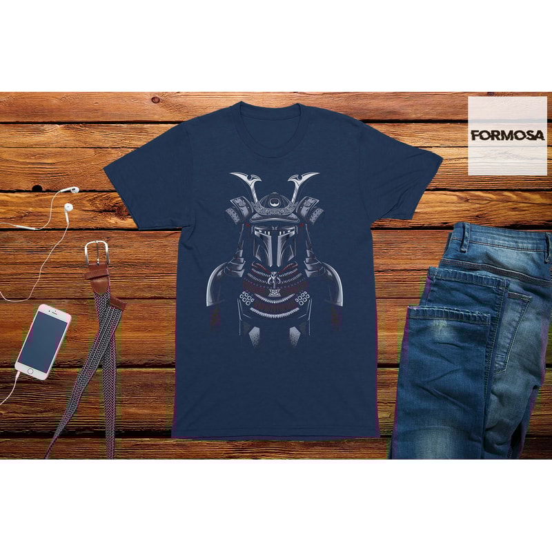Mandalorian Samurai Warrior Tee Shirt Unisex Adults Men's T-Shirt - 3.jpg
