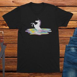 melting enchanted unicorn t-shirt funny shirts for men