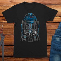 neon space droid t-shirt graphic tee geek t-shirt funny shirt for men