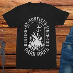 resting at bonfires since 2011 mens gaming t-shirt, gaming gift for him, funny gamer gift