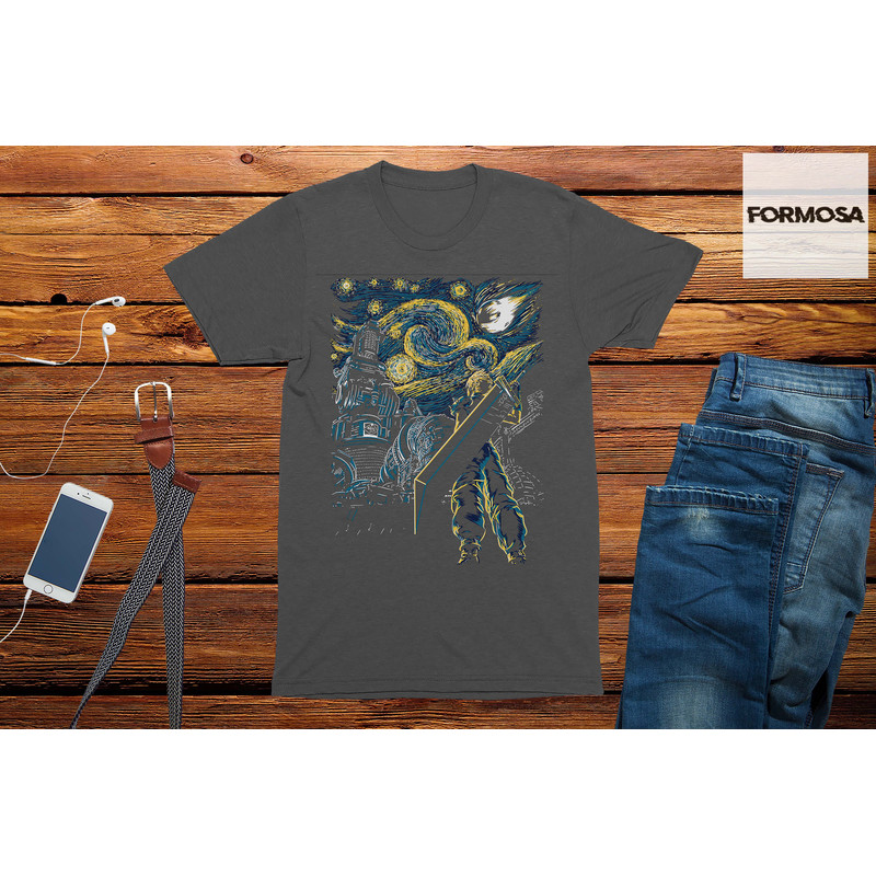 Starry Night Fantasy Geek T-Shirt For Men, gaming gift for him, video game shirt - 2.jpg