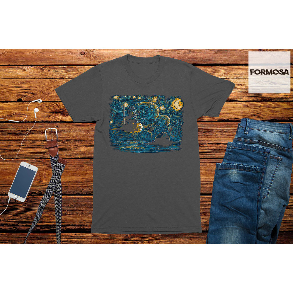 Starry Night Saiyan Anime T-Shirt For Men adult funny t-shirt - 2.jpg