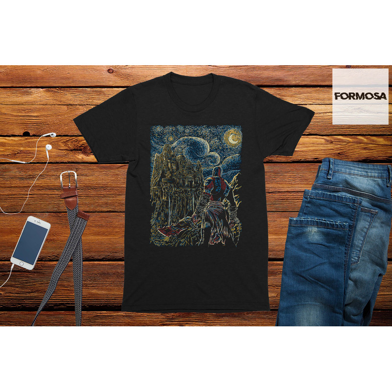 War God Starry Night Geek T-Shirt For Men, Nerd gift for him, Gaming shirt - 1.jpg