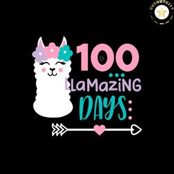 100 llamazing days 100th day of school vg png