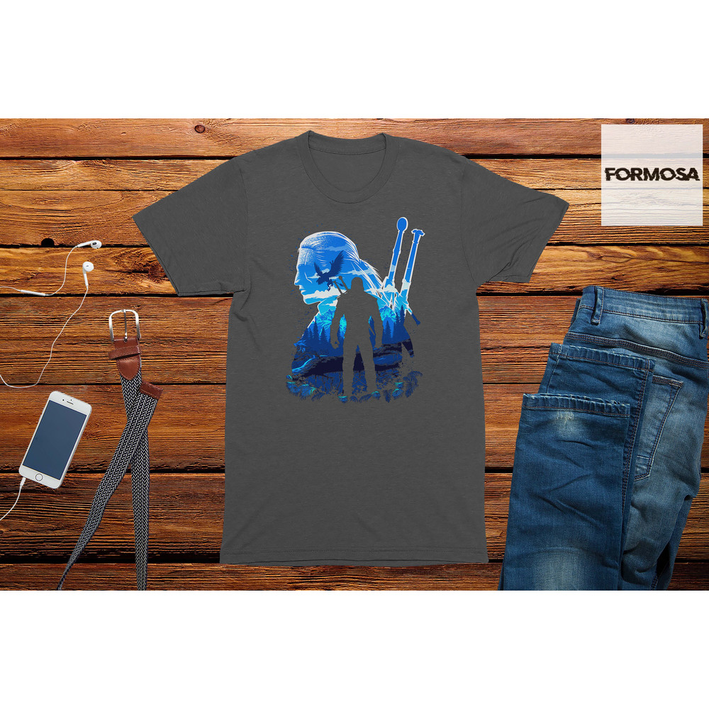 White Wolf Silhouette T-Shirt Adults Unisex gaming gift for him, video game shirt - 2.jpg