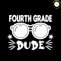 fourth grade dude glasses star svg silhouette