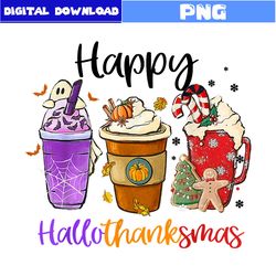 happy hallothanksma png, hallothanksma png, hallomas coffee png, christmas png, halloween png, disney png