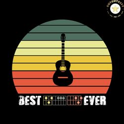 guitar, best dad ever svg, vintage fathers day gift, music dad gift, gift for guitarist, gift from kids, best guitar dad
