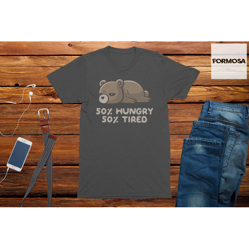 50% Hungry & Tired Men's T-Shirt, Funny Gifts For Men, Joke Gift, Mens Funny T Shirt, Comedy Shirt, Humour T Shirts - 2.jpg