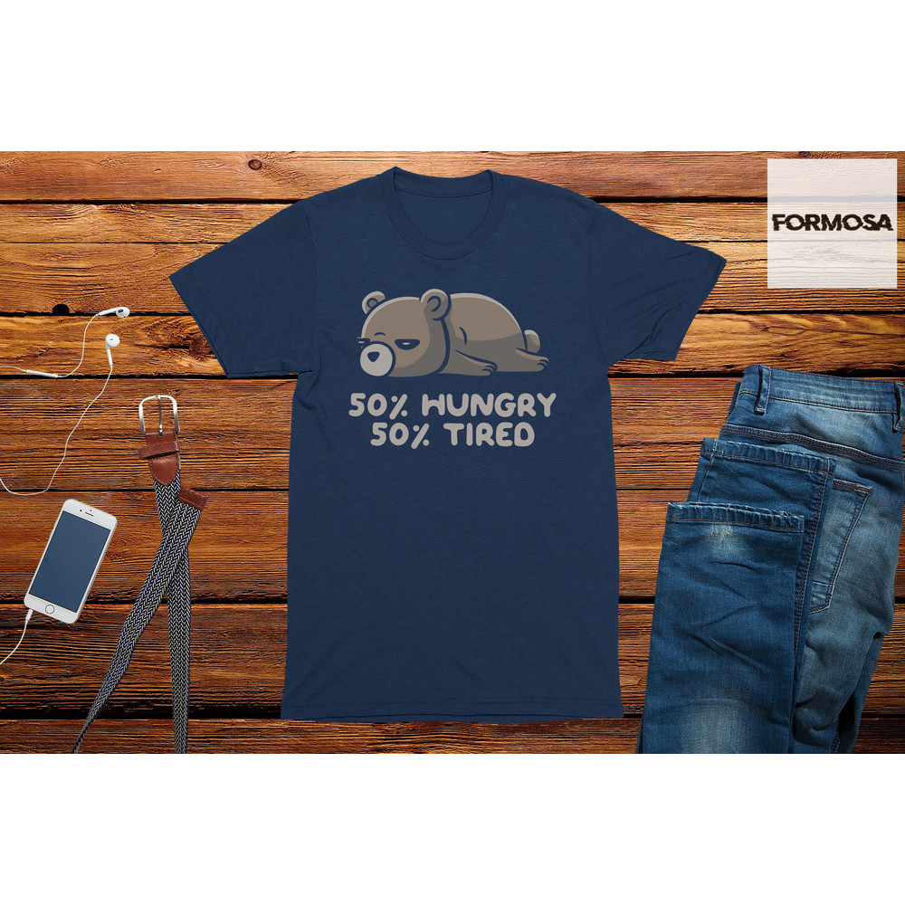 50% Hungry & Tired Men's T-Shirt, Funny Gifts For Men, Joke Gift, Mens Funny T Shirt, Comedy Shirt, Humour T Shirts - 3.jpg