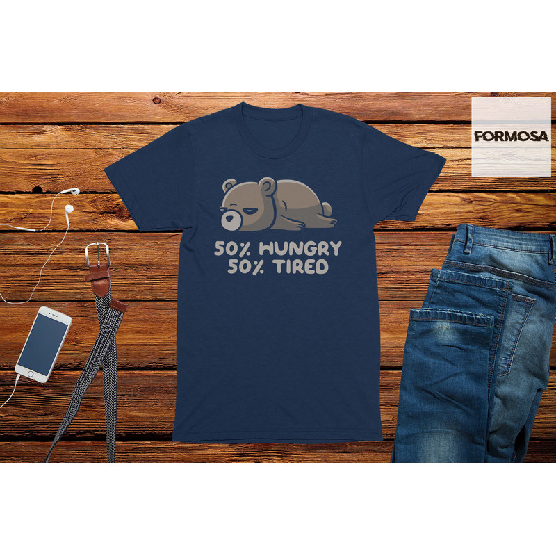 50% Hungry & Tired Men's T-Shirt, Funny Gifts For Men, Joke Gift, Mens Funny T Shirt, Comedy Shirt, Humour T Shirts - 3.jpg