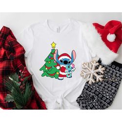 stitch christmas shirt, stitch xmas shirt, santa stitch shirt, stitch holiday shirt, stitch christmas shirt, christmas d