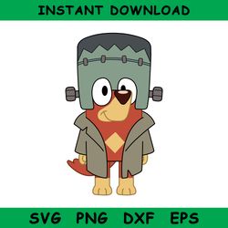 bluey rusty halloween svg, bluey halloween svg, bluey svg, cartoon svg, png dxf eps file