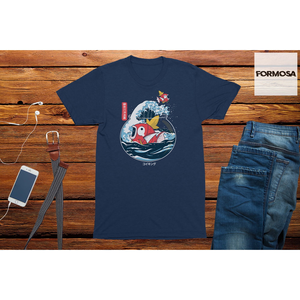 Magicarp Wave Adults Unisex T-Shirt, funny gamer gift, mens gaming t-shirt, I love anime, girls anime shirt, video game tshirt - 3.jpg