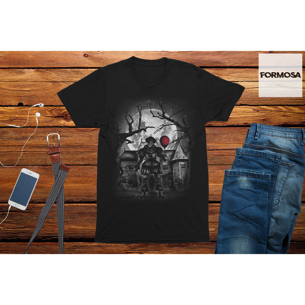 Moonlight Clown Halloween T-Shirt, men's funny t-shirt - 1.jpg