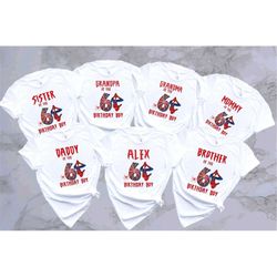 spiderman family birthday shirt, custom birthday tee, spiderman birthday shirts, spiderman custom t-shirt, spiderman bir