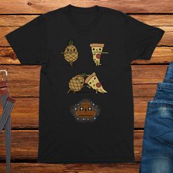 pizza pineapple poo funny t-shirt for men, fun graphic tees, cool mens t shirts